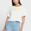 Camisetas blancas con cuello redondo y gráficos de Ralph Lauren para mujer