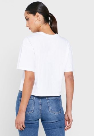 Camisetas blancas con cuello redondo y gráficos de Ralph Lauren para mujer