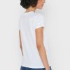 Camisetas blancas con cuello redondo y gráficos de Ralph Lauren para mujer