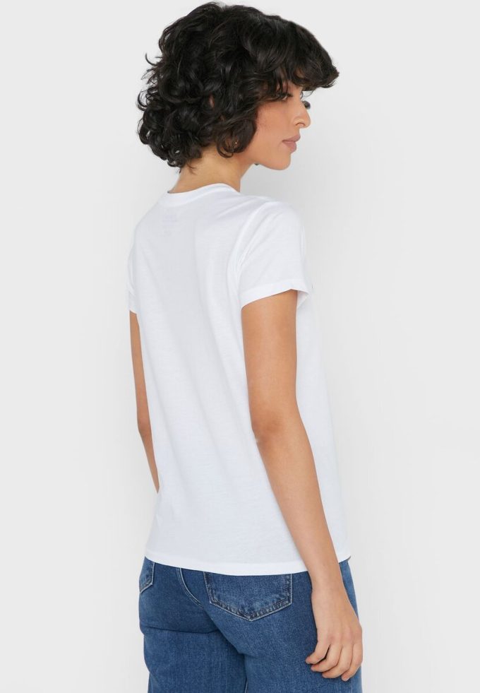 Camisetas blancas con cuello redondo y gráficos de Ralph Lauren para mujer