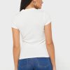 Camisetas blancas con cuello redondo y gráficos de Ralph Lauren para mujer
