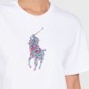Camisetas blancas con cuello redondo y gráficos de Ralph Lauren para mujer