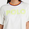 Camisetas blancas con cuello redondo y gráficos de Ralph Lauren para mujer