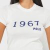Camisetas blancas con cuello redondo y gráficos de Ralph Lauren para mujer