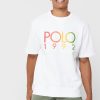 Camisetas blancas de cuello redondo con el logotipo de Ralph Lauren para hombre Camisetas blancas de cuello redondo con el logotipo de Ralph Lauren para hombre