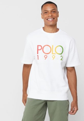 Camisetas blancas de cuello redondo con el logotipo de Ralph Lauren para hombre Camisetas blancas de cuello redondo con el logotipo de Ralph Lauren para hombre
