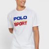 Camisetas blancas de cuello redondo con el logotipo de Ralph Lauren para hombre