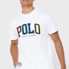 Camisetas blancas de cuello redondo con el logotipo de Ralph Lauren para hombre Camisetas blancas de cuello redondo con el logotipo de Ralph Lauren para hombre