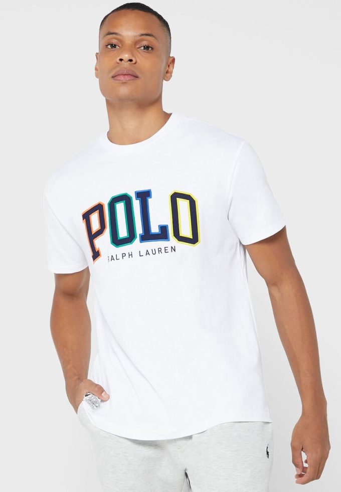Camisetas blancas de cuello redondo con el logotipo de Ralph Lauren para hombre Camisetas blancas de cuello redondo con el logotipo de Ralph Lauren para hombre