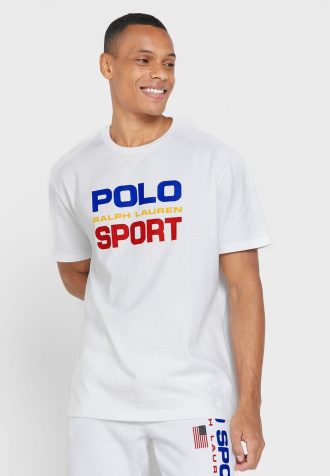 Camisetas blancas de cuello redondo con el logotipo de Ralph Lauren para hombre Camisetas blancas de cuello redondo con el logotipo de Ralph Lauren para hombre