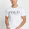 Camisetas blancas de cuello redondo con el logotipo de Ralph Lauren para hombre Camisetas blancas de cuello redondo con el logotipo de Ralph Lauren para hombre