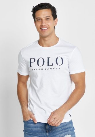 Camisetas blancas de cuello redondo con el logotipo de Ralph Lauren para hombre Camisetas blancas de cuello redondo con el logotipo de Ralph Lauren para hombre