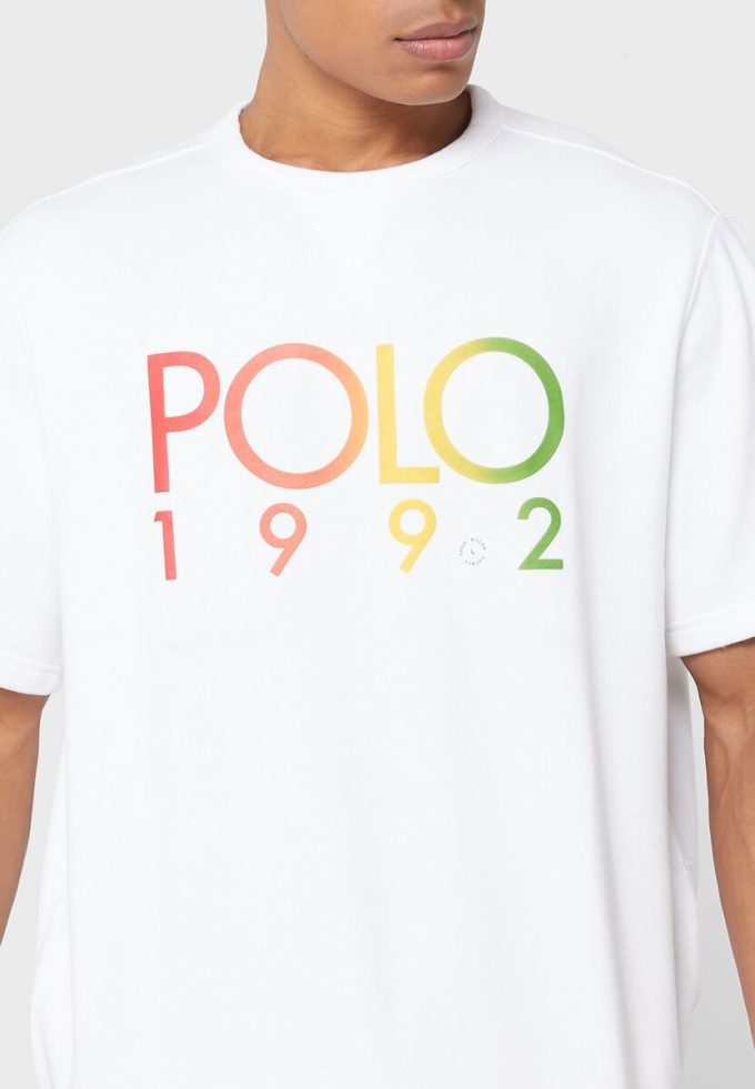 Camisetas blancas de cuello redondo con el logotipo de Ralph Lauren para hombre Camisetas blancas de cuello redondo con el logotipo de Ralph Lauren para hombre