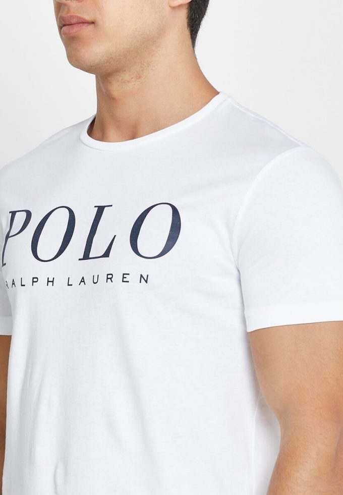 Camisetas blancas de cuello redondo con el logotipo de Ralph Lauren para hombre Camisetas blancas de cuello redondo con el logotipo de Ralph Lauren para hombre
