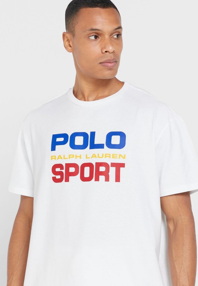 Camisetas blancas de cuello redondo con el logotipo de Ralph Lauren para hombre