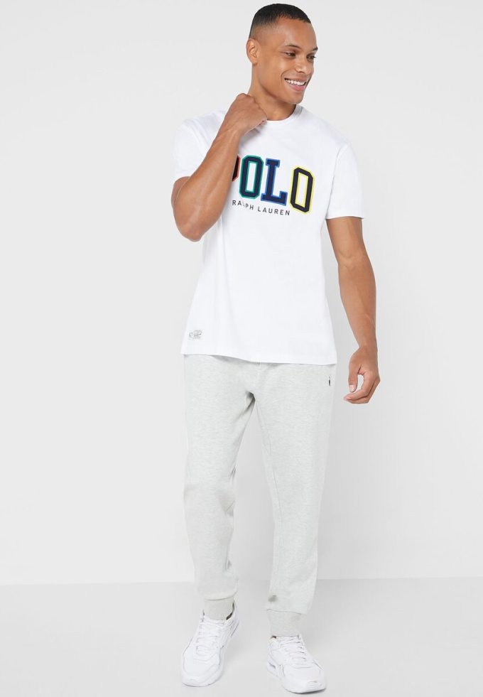 Camisetas blancas de cuello redondo con el logotipo de Ralph Lauren para hombre Camisetas blancas de cuello redondo con el logotipo de Ralph Lauren para hombre