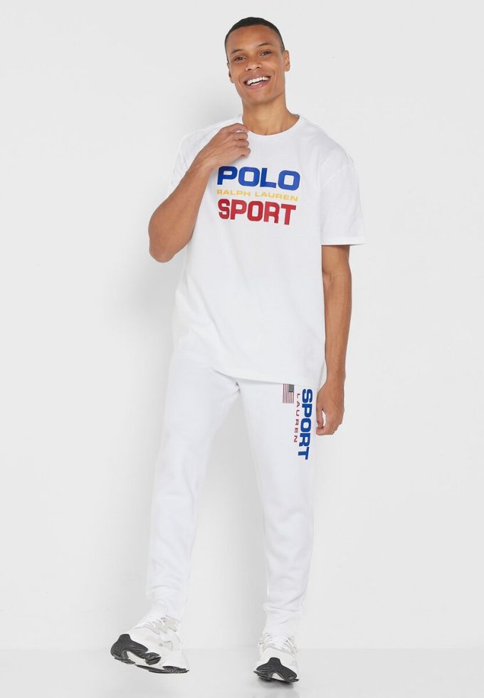 Camisetas blancas de cuello redondo con el logotipo de Ralph Lauren para hombre