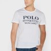 Camisetas blancas de cuello redondo con eslogan de Ralph Lauren para hombre Camisetas blancas de cuello redondo con eslogan de Ralph Lauren para hombre