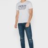 Camisetas blancas de cuello redondo con eslogan de Ralph Lauren para hombre Camisetas blancas de cuello redondo con eslogan de Ralph Lauren para hombre
