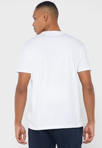 Camisetas blancas de cuello redondo con gráficos de Ralph Lauren para hombre Camisetas blancas de cuello redondo con gráficos de Ralph Lauren para hombre