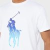 Camisetas blancas de cuello redondo con gráficos de Ralph Lauren para hombre Camisetas blancas de cuello redondo con gráficos de Ralph Lauren para hombre