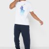 Camisetas blancas de cuello redondo con gráficos de Ralph Lauren para hombre Camisetas blancas de cuello redondo con gráficos de Ralph Lauren para hombre