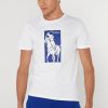 Camisetas blancas de cuello redondo estampadas de Ralph Lauren para hombre