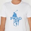 Camisetas blancas de cuello redondo estampadas de Ralph Lauren para hombre