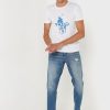 Camisetas blancas de cuello redondo estampadas de Ralph Lauren para hombre
