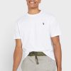 Camisetas blancas de cuello redondo Ralph Lauren Essential para hombre Camisetas blancas de cuello redondo Ralph Lauren Essential para hombre