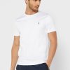 Camisetas blancas de cuello redondo Ralph Lauren Essential para hombre