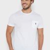 Camisetas blancas de cuello redondo Ralph Lauren Essential para hombre Camisetas blancas de cuello redondo Ralph Lauren Essential para hombre