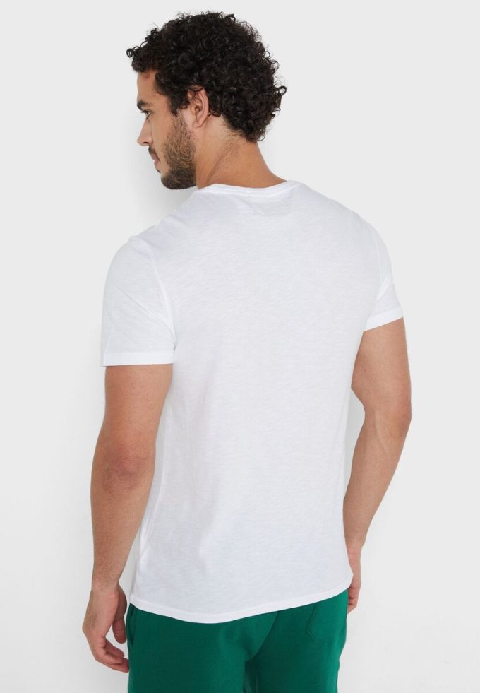 Camisetas blancas de cuello redondo Ralph Lauren Essential para hombre Camisetas blancas de cuello redondo Ralph Lauren Essential para hombre