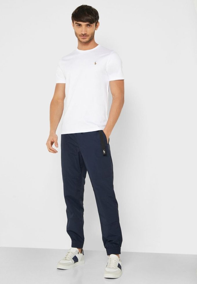 Camisetas blancas de cuello redondo Ralph Lauren Essential para hombre