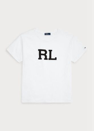 Camisetas blancas de jersey con el logotipo de Ralph Lauren RL para mujer