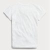Camisetas blancas de jersey de algodón con el logotipo de Ralph Lauren para mujer Camisetas blancas de jersey de algodón con el logotipo de Ralph Lauren para mujer