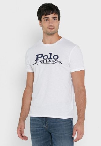 Camisetas blancas Ralph Lauren con logo en el pecho para hombre Camisetas blancas Ralph Lauren con logo en el pecho para hombre