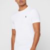 Camisetas de algodón Ralph Lauren blancas de corte entallado para hombre Camisetas de algodón Ralph Lauren blancas de corte entallado para hombre