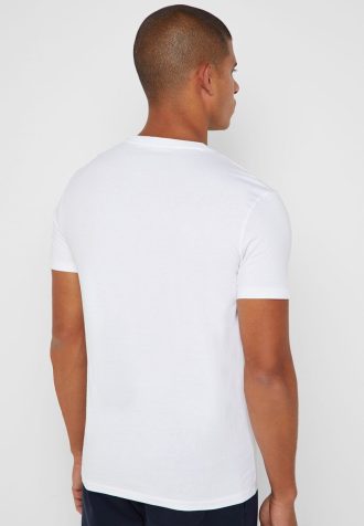 Camisetas de algodón Ralph Lauren blancas de corte entallado para hombre Camisetas de algodón Ralph Lauren blancas de corte entallado para hombre