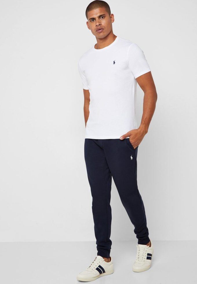 Camisetas de algodón Ralph Lauren blancas de corte entallado para hombre Camisetas de algodón Ralph Lauren blancas de corte entallado para hombre
