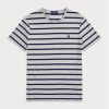 Camisetas de algodón suave a rayas entalladas personalizadas Ralph Lauren para hombre en gris Camisetas de algodón suave a rayas entalladas personalizadas Ralph Lauren para hombre en gris