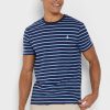 Camisetas de cuello redondo a rayas de Ralph Lauren para hombre en azul