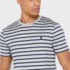 Camisetas de cuello redondo a rayas Ralph Lauren grises para hombre Camisetas de cuello redondo a rayas Ralph Lauren grises para hombre