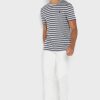 Camisetas de cuello redondo a rayas Ralph Lauren grises para hombre Camisetas de cuello redondo a rayas Ralph Lauren grises para hombre