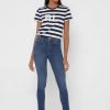 Camisetas de cuello redondo a rayas Ralph Lauren para mujer en azul marino Camisetas de cuello redondo a rayas Ralph Lauren para mujer en azul marino