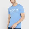Camisetas de cuello redondo con el logotipo de Ralph Lauren para hombre en azul Camisetas de cuello redondo con el logotipo de Ralph Lauren para hombre en azul