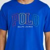 Camisetas de cuello redondo con el logotipo de Ralph Lauren para hombre en azul