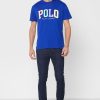 Camisetas de cuello redondo con el logotipo de Ralph Lauren para hombre en azul