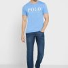 Camisetas de cuello redondo con el logotipo de Ralph Lauren para hombre en azul Camisetas de cuello redondo con el logotipo de Ralph Lauren para hombre en azul