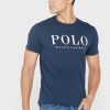 Camisetas de cuello redondo con el logotipo de Ralph Lauren para hombre en azul marino Camisetas de cuello redondo con el logotipo de Ralph Lauren para hombre en azul marino